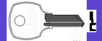 D100A Key for applications using NATIONAL LOCK